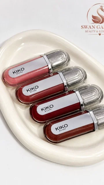 لیپ گلاس KIKO Milano براق و جذاب با جلوهای آینهای و بافتی سبک